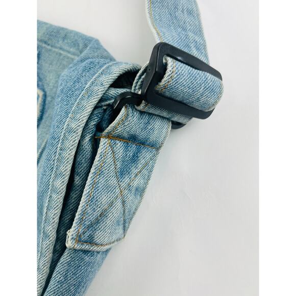 Vintage Blue Jean Embossed Denim Messenger Shoulder Bag Kokopelli Lizard Native - Picture 6 of 15